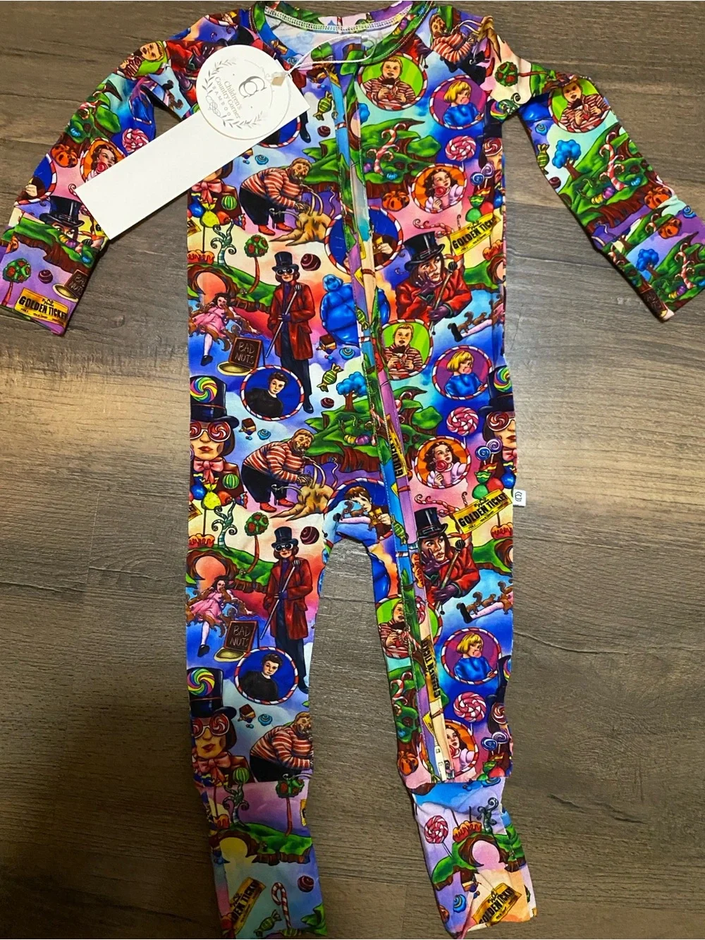 3-6 months bamboo zippy NWT Charlie and the chocolate factory